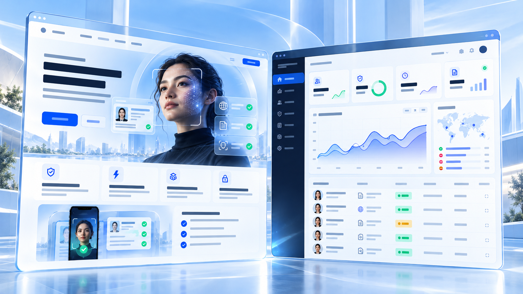 VOLTOM identity verification and analytics dashboard